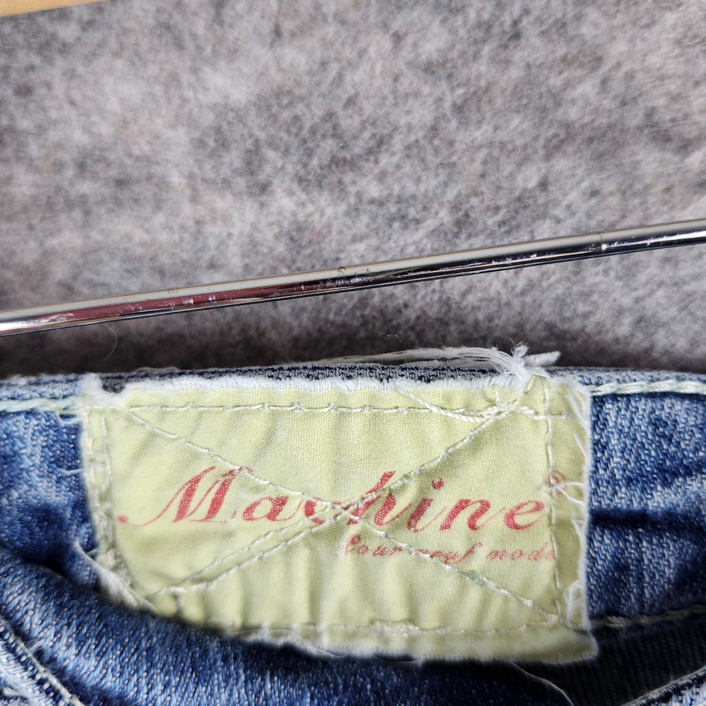 Machine Nouvelle Mode Denim Shorts Womens 30 Blue Distressed Ripped Bermuda 7 in - Picture 2 of 15